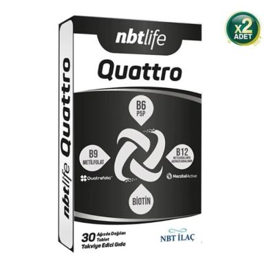 Nbt Life Quattro Takviye Edici Gıda 30 Tablet 2 Adet