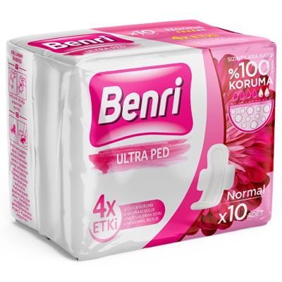 Benri Hijyenik Ped Normal 10'lu