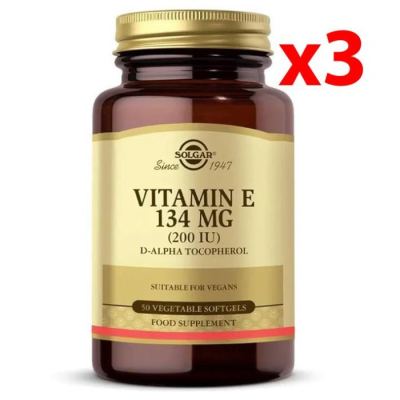 Solgar Vitamin E 200 IU 50 Kapsül 3 Adet