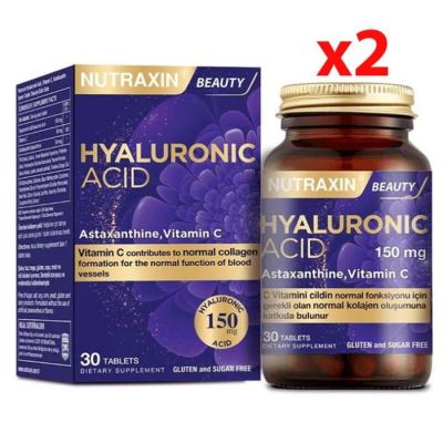 Nutraxin Hyaluronik Asit Takviye Edici Gıda 30 Tablet 2 Adet
