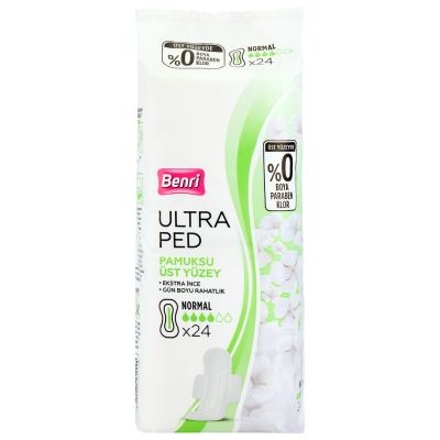 Benri Ultra Ped Pamuklu Normal 24'lü