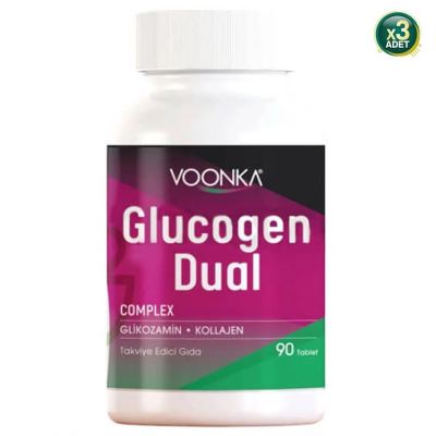 Vonka Voonka Glucogen Dual Takviye Edici Gıda 90 Tablet - 3 Adet (Toplam 270 Tablet)