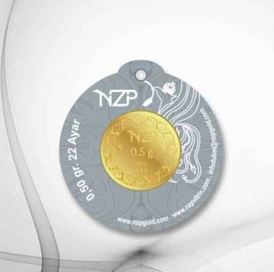 NZP Gold 1 Adet 0.50 Gram 22 Ayar Altın(yarım Gram Altın)