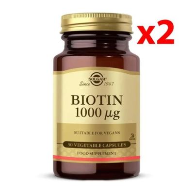 Solgar Biotin 1000 Mcg 50 Kapsül 2 Adet