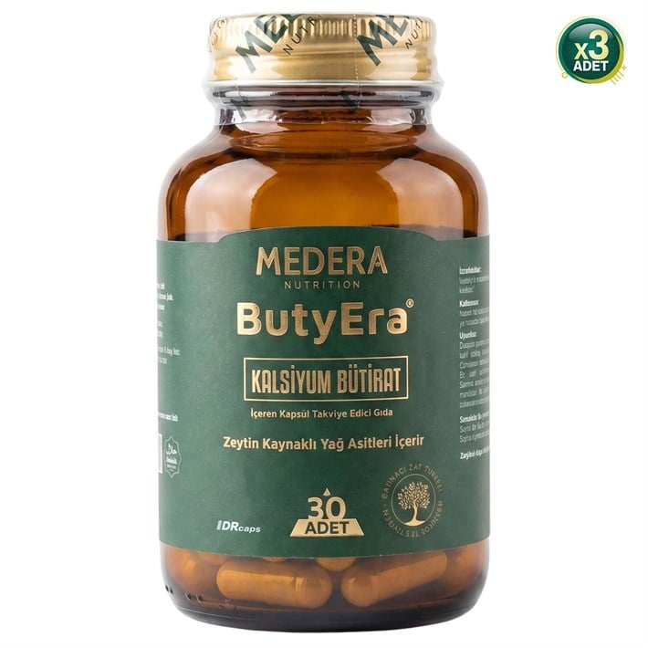Medera Butyera Kalsiyum Bütirat 30 Kapsül 3 Adet