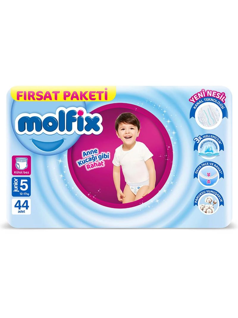 Molfix Külot Bez 5 Beden Süper Fırsat Paketi 44 Adet