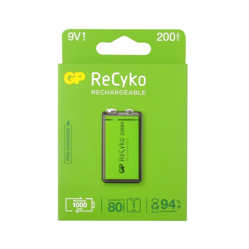 Gp Recyko 9V 200 Mah Pil Tekli Blister Şarj Edilebilir Pil