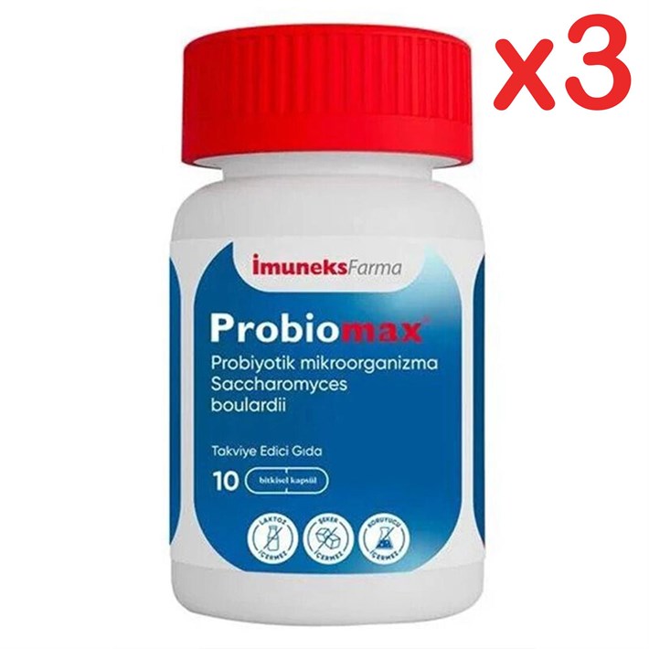 Imuneks Farma Probiomax Probiyotik Mikroorganizma Içeren Kapsül Takviye Edici Gıda 10 Kapsül X 3 Adet - Aromasız