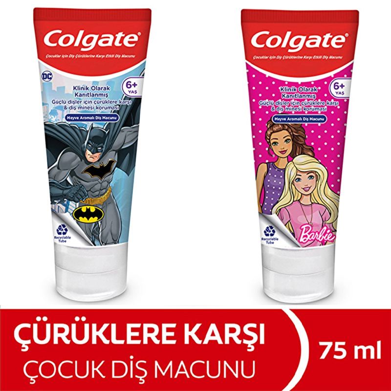 Colgate Barbie Batman Çocuk Diş Macunu 75 ml (Asortili)