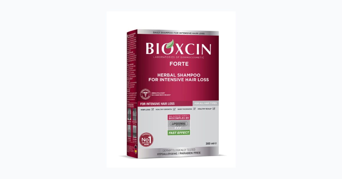 Bioxcin Forte Saç Dökülmesine Karşı Bitkisel Şampuan Tüm Saç Tipleri 300 ml