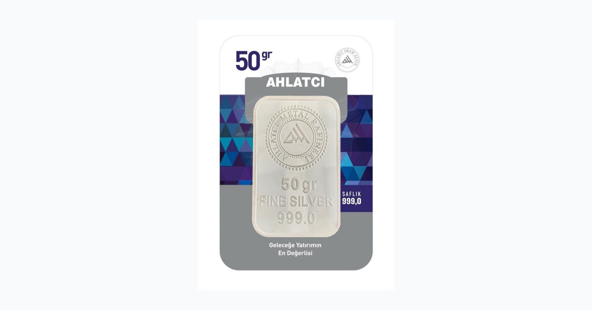 Ahlatcı 50 Gram Külçe Gümüş