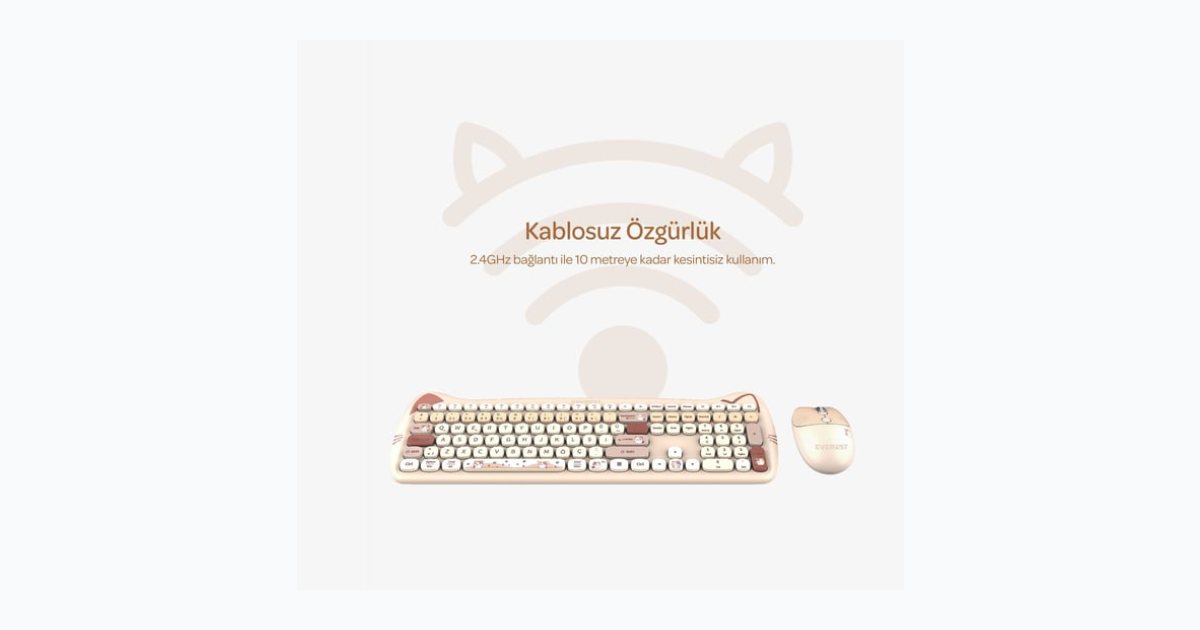 Everest Km-6283 Catty Wireless-Bluetooth Kablosuz Set