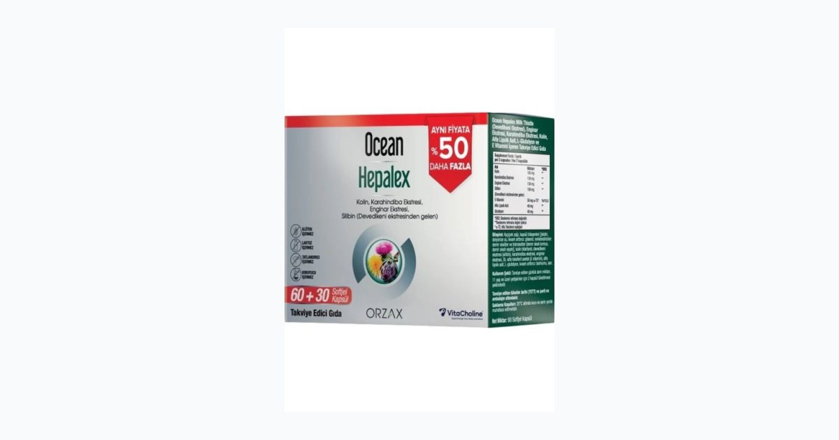 Ocean Hepalex 60+30 Softjel Kapsül - %50 Daha Fazla