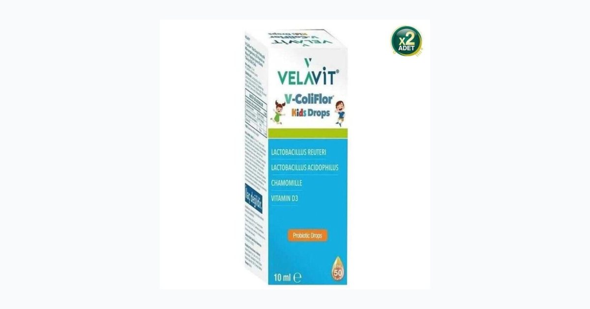 Velavit V-Coliflor Kids Drops Probiyotik Damla 10 Ml 2 Adet