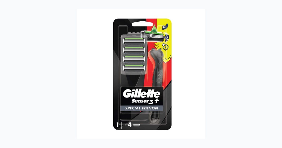 Gillette Sensor3+ Special Edition Başlıklı Tıraş Makinesi + 4 Adet Yedek Tıraş Bıçağı