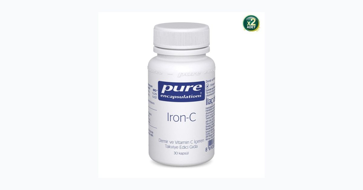 Pure Encapsulations Iron-C 30 Kapsül 2 Adet