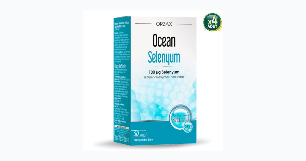 Ocean Selenyum 100 Mcg 30 Tablet 4 Adet