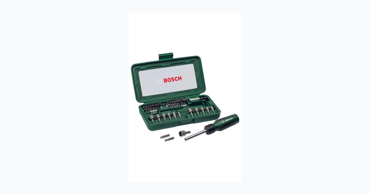 Bosch 46 Parça Cırcır Tornavidalı Vidalama ve Lokma Uçlu Aksesuar Seti