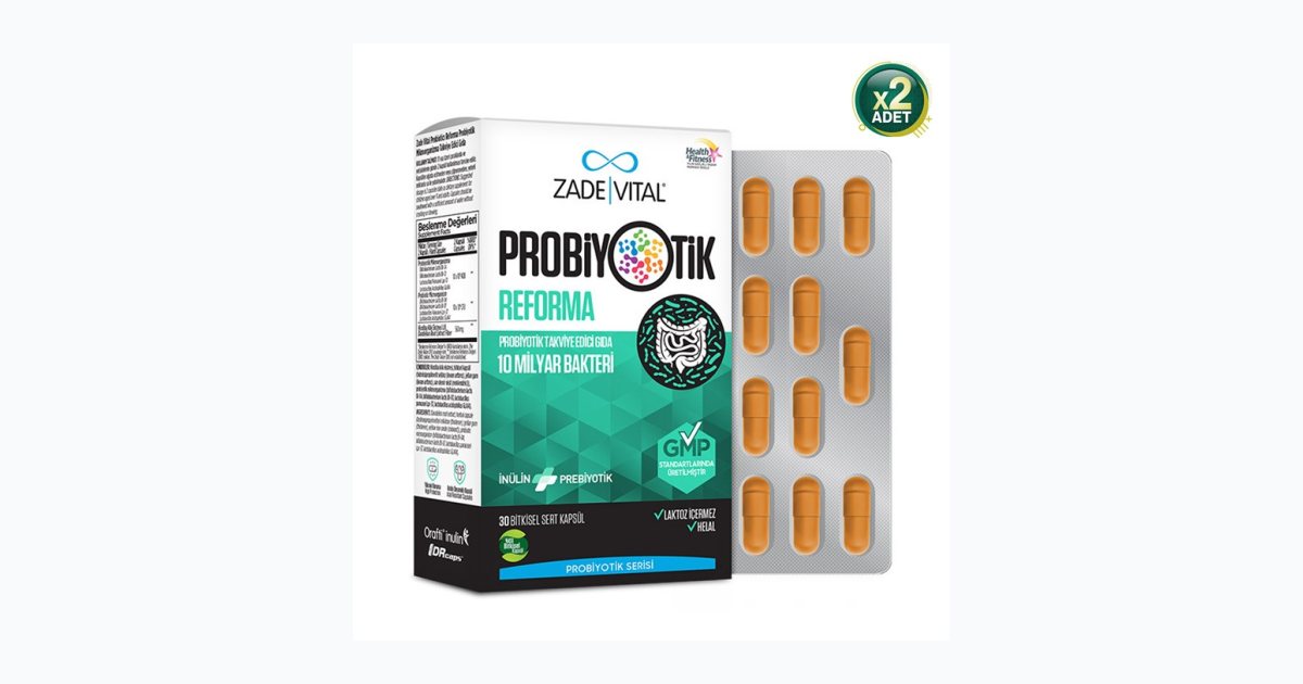 Zade Vital Probiyotik Reforma 30 Kapsül 2 Adet