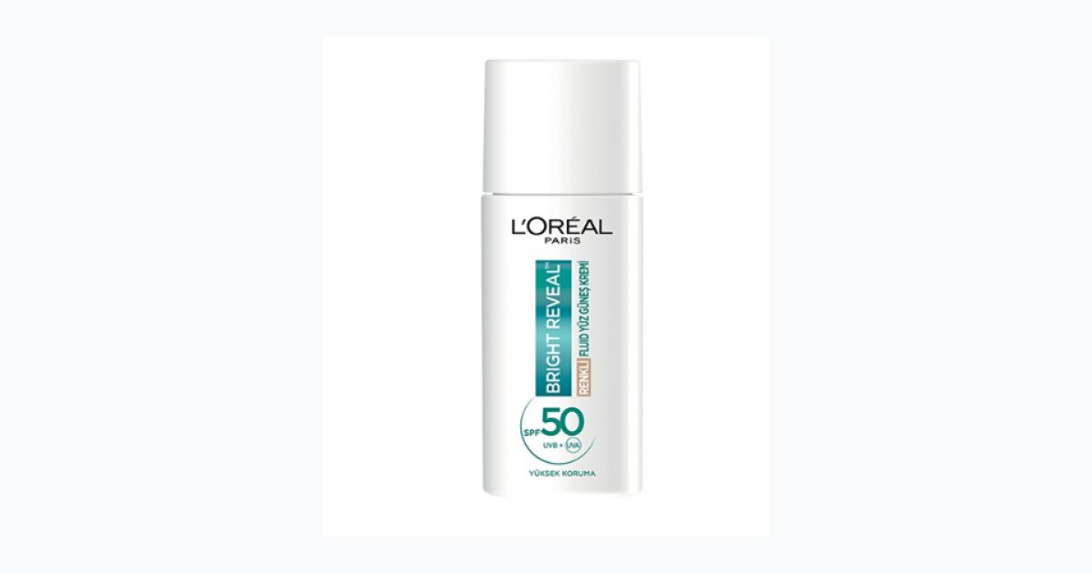 Loreal Paris Bright Reveal SPF 50+ Koyu Leke Karşıtı Renkli Fluid Günlük Yüz Güneş Kremi 50 ml - Light
