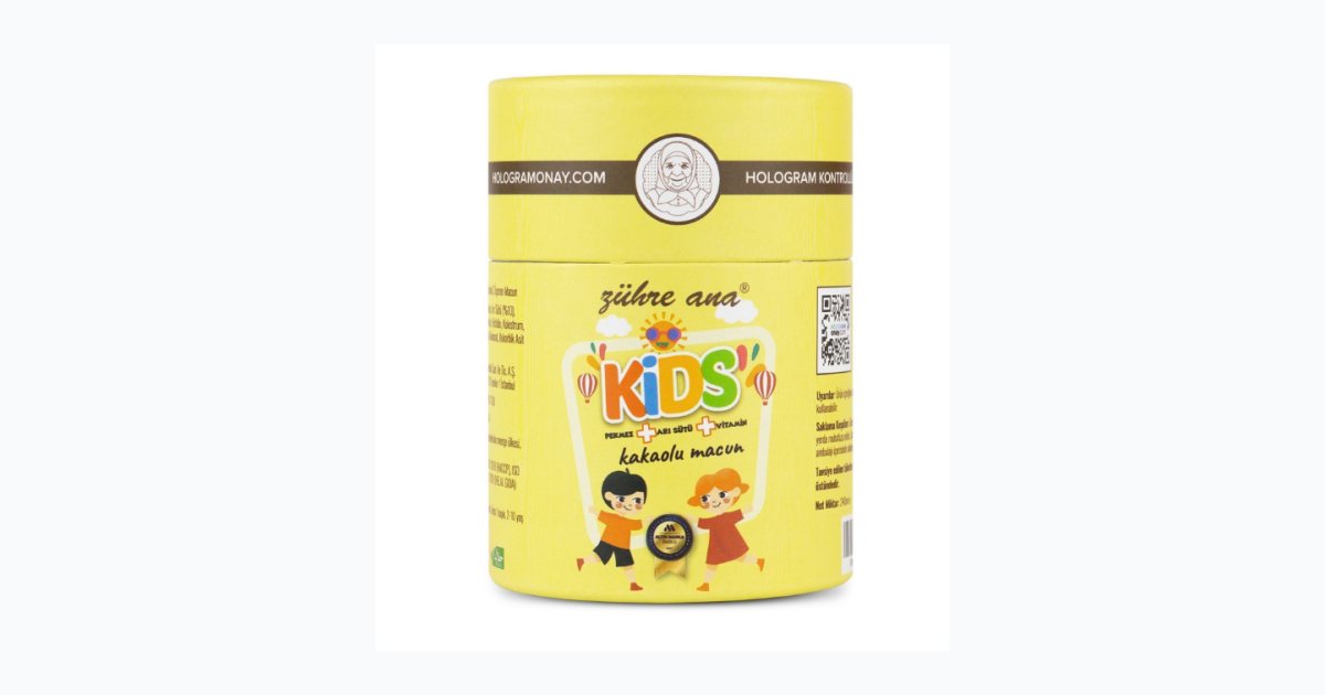 Zühre Ana Kids Çocuklar için Özel - Arı Sütü, Pekmez, Bal Ve Vitamin Katkılı Kakaolu Macun