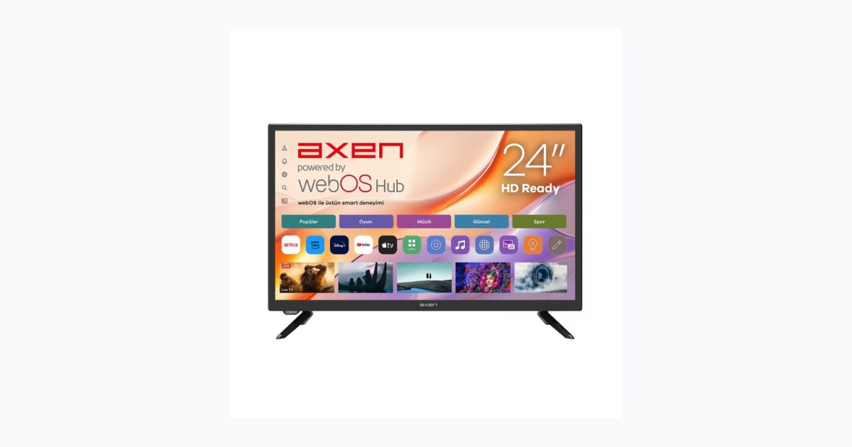 Axen AX24LEDI262C-S 60 Ekran HD Ready Webos Tv