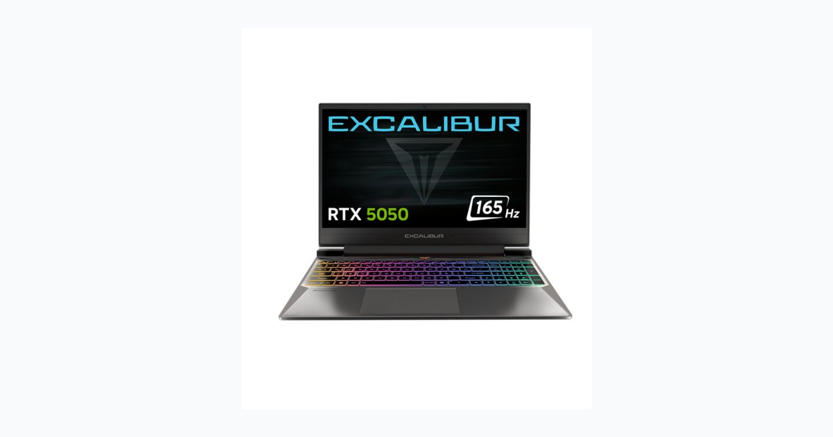 CASPER Excalibur G870 i7-13620H 32GB 1TB 115W RTX5050 165HZ 15.6" Freedos Gaming Laptop