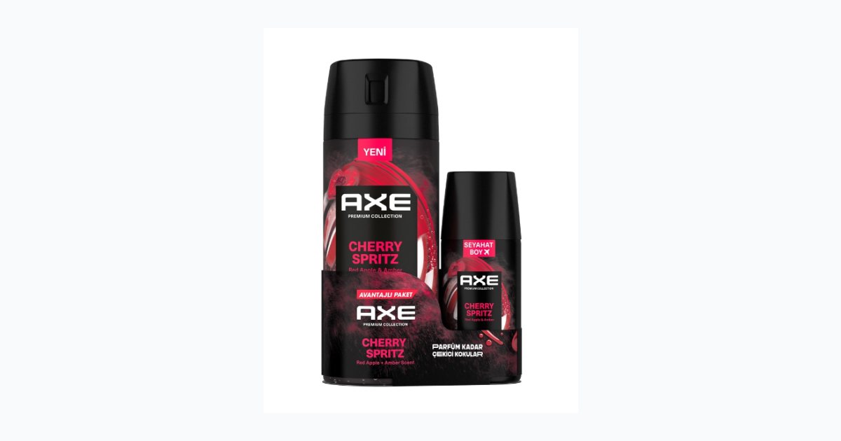 Axe Premium Collection Erkek Sprey Deodorant 150 ml + 35 ml Cherry Spritz
