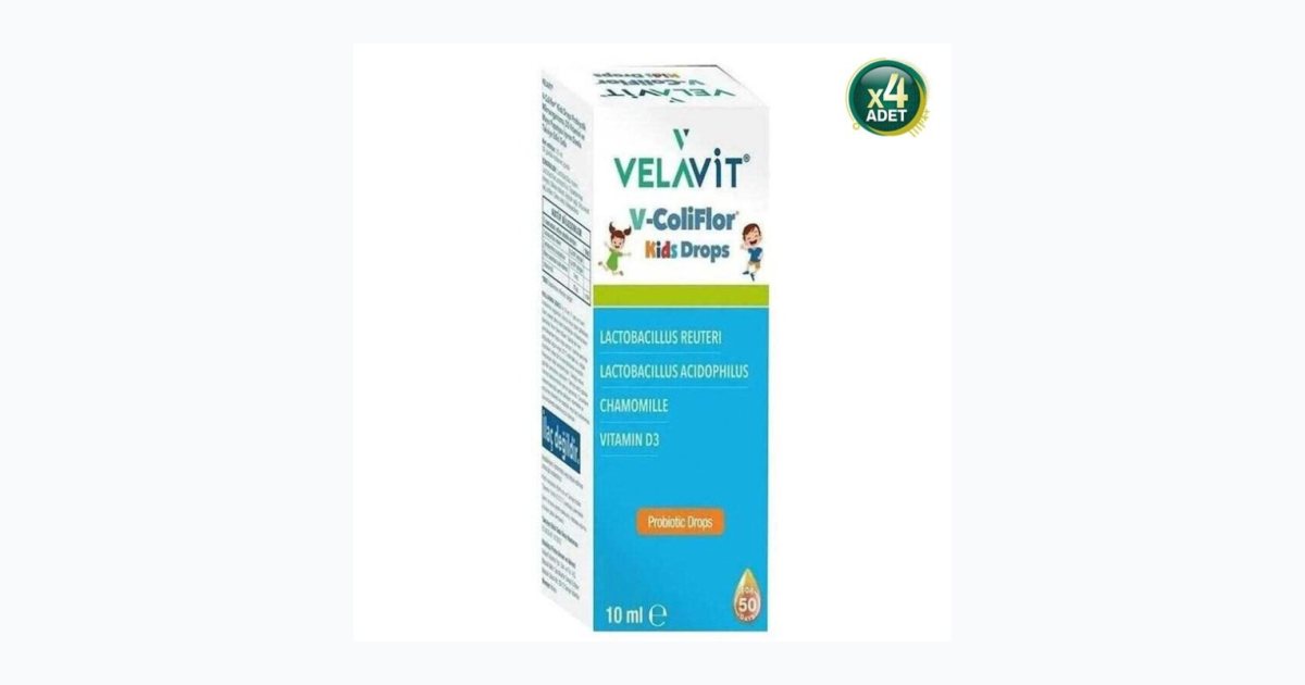 Velavit V-Coliflor Kids Drops 10 Ml 4 Adet