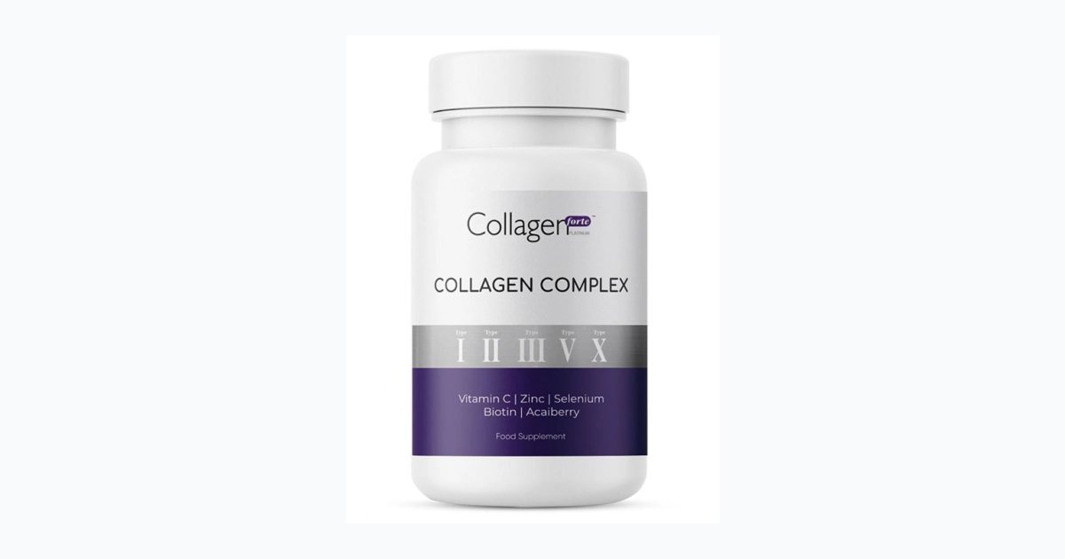 Collagen Forte Platinum 5 Tip Kolajen Complex Tip 1,2,3,5 Ve Tip 10 Biotin, Çinko, Selenyum, C Vitamini &amp; Açai, 90 Tablet