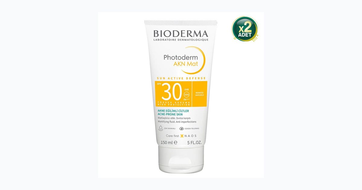Bioderma Photoderm AKN Mat 150 Ml 30 Faktör Güneş Kremi 2 Adet