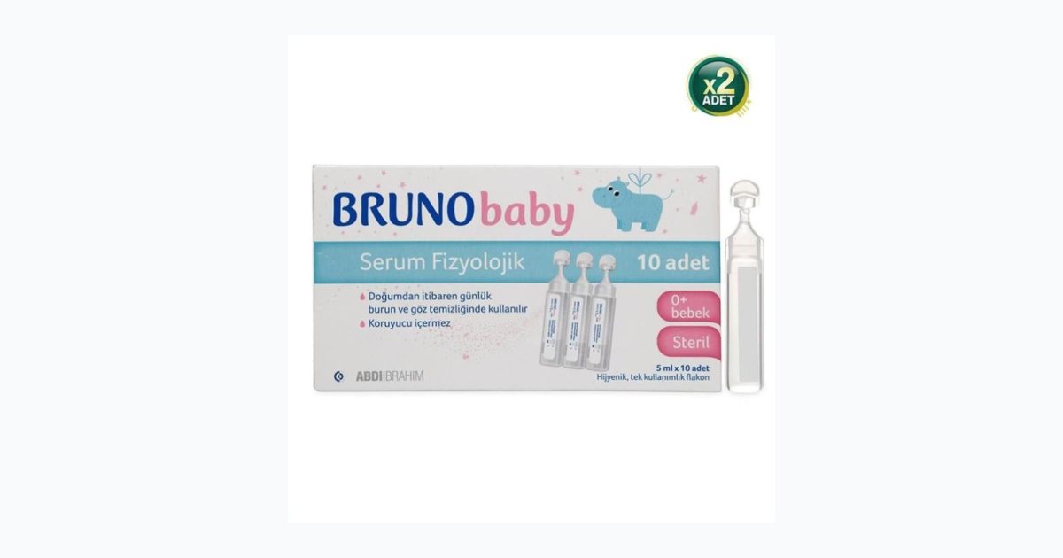 Bruno Baby Serum Fizyolojik 5 Ml X 10 Flakon 2 Adet