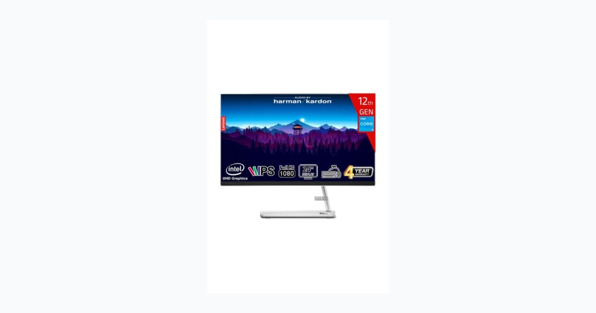 LENOVO i5-12450H 32GB 512GB SSD 23.8 FHD IPS FreeDos F0GH01GDTR-32512 Beyaz AIO Bilgisayar