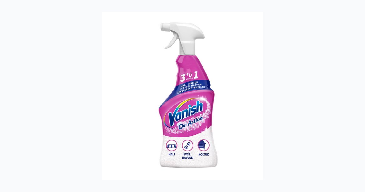 Vanish 3'ü 1 Arada Halı Koltuk ve Hayvan Lekeleri için Leke Çıkarıcı Sprey 500 ml