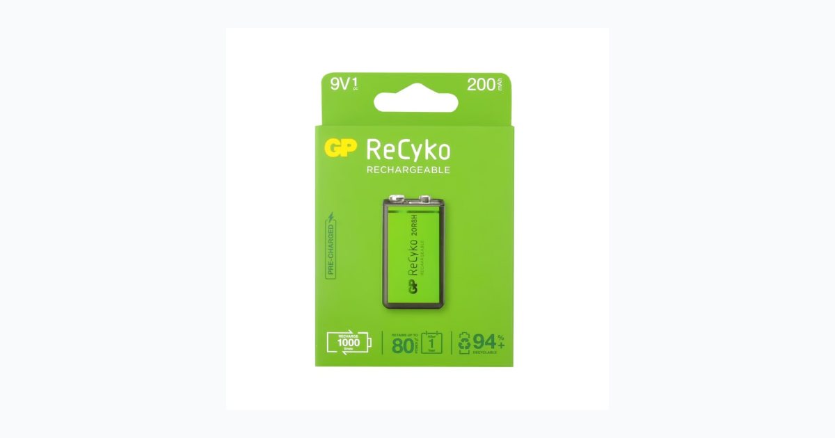 Gp Recyko 9V 200 Mah Pil Tekli Blister Şarj Edilebilir Pil