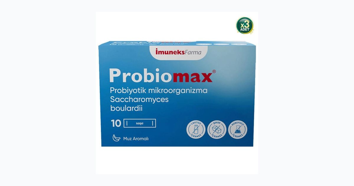 Imuneks Farma Imuneks Farma Probiomax ® Probiyotik Mikroorganizma İçeren Şase Takviye Edici Gıda 10 Şase X 3 Adet - Aromasız