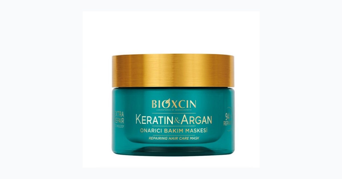 Bioxcin Keratin &amp; Argan Onarıcı Saç Bakım Maskesi 225 ml