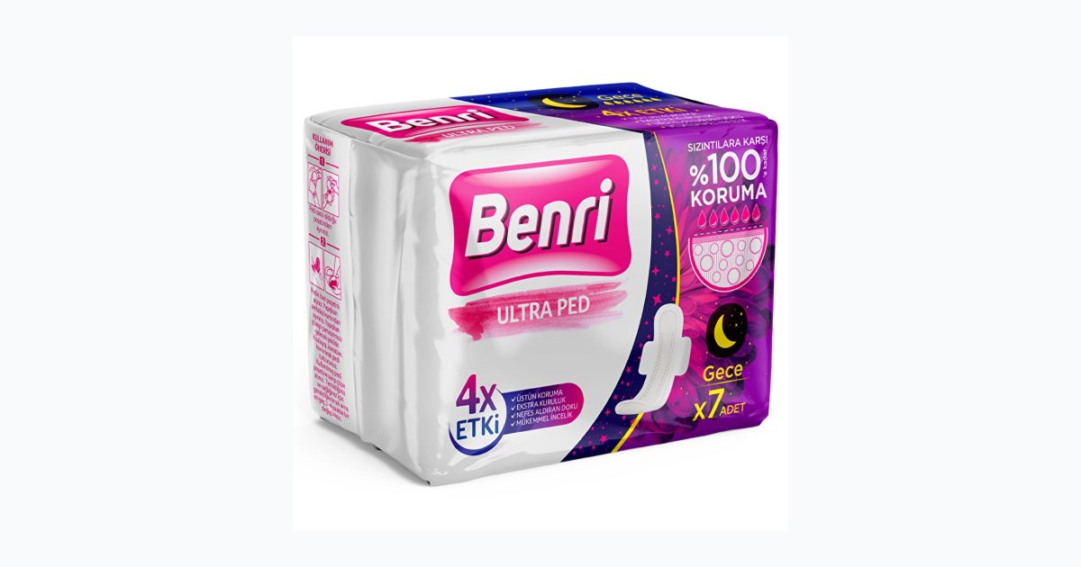 Benri Hijyenik Ped Gece 7'li