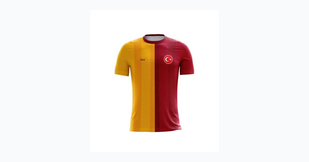 ACR Giyim Kişiye Özel Futbol Forması Tek Üst - Dizayn: Sarı Kırmızı 19