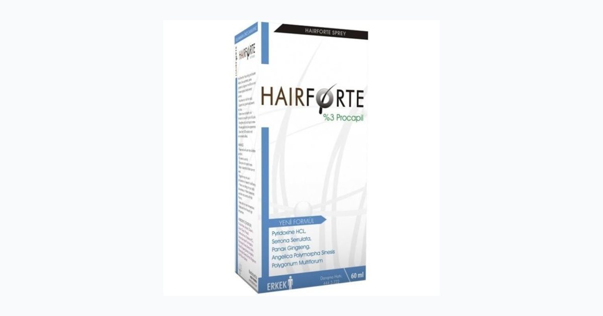 Hair Pharma Hair Forte Erkek %3 Procapil 60 ml Dökülmelere Saç Spreyi