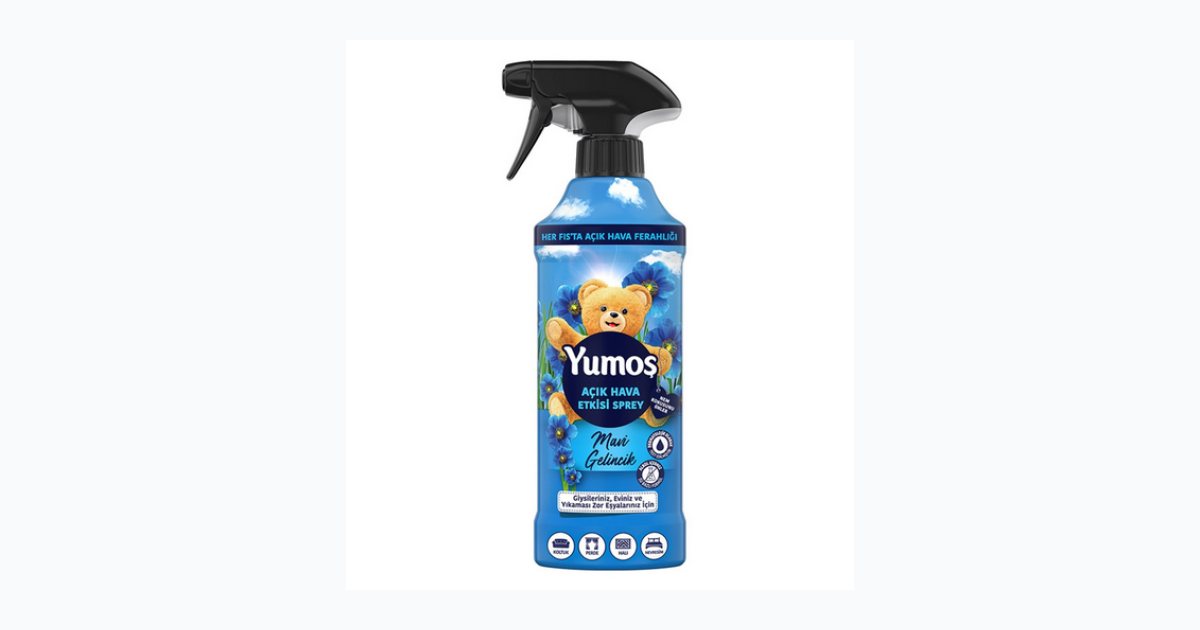 Yumoş Açık Hava Etkisi Sprey Yıkanması Zor Eşyalar İçin Giysi Spreyi Mavi Gelincik 430 ml