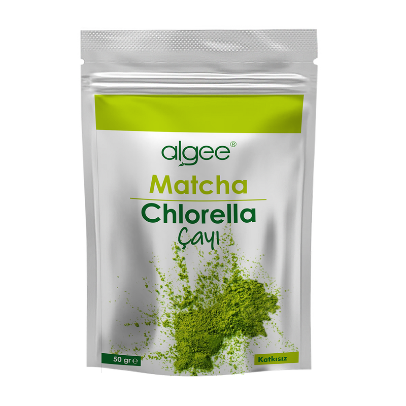 Algee Matcha &amp; Chlorella Toz Çay 50 Gr