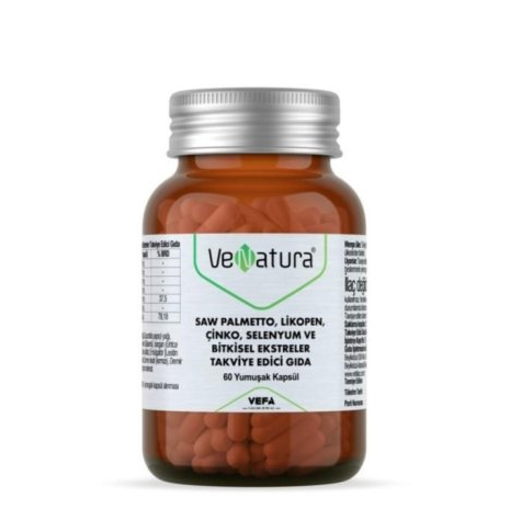 Venatura Saw Palmetto Plus, L-Arjinin Likopen,Mineral Ve Bitkisel Ekstreler 60 Kapsül