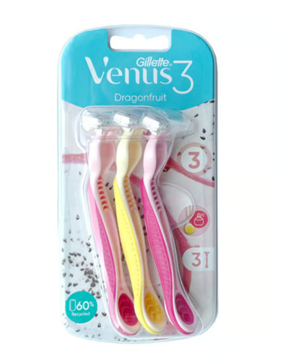 Gillette Venüs Dragonfruit Tıraş Bıçağı 3lü