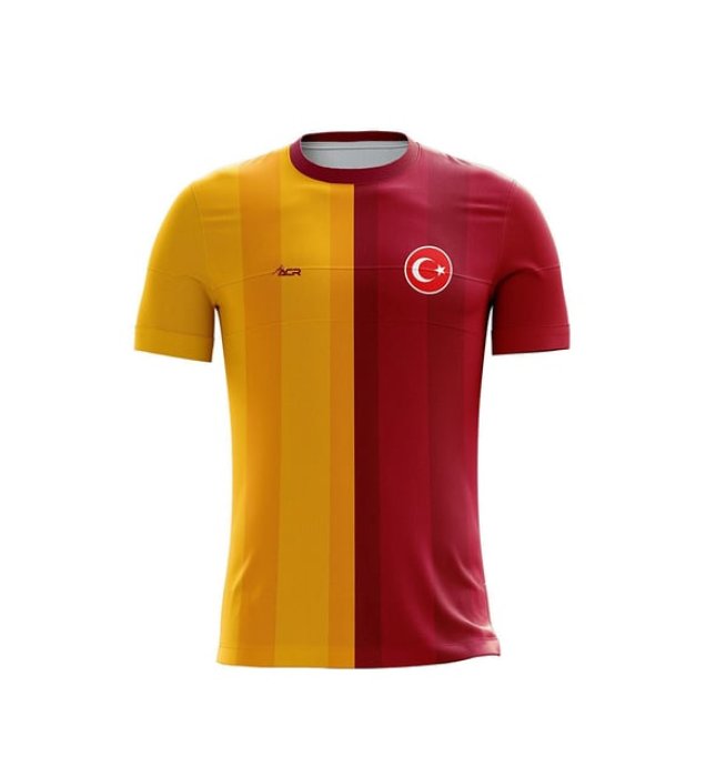 ACR Giyim Kişiye Özel Futbol Forması Tek Üst - Dizayn: Sarı Kırmızı 19