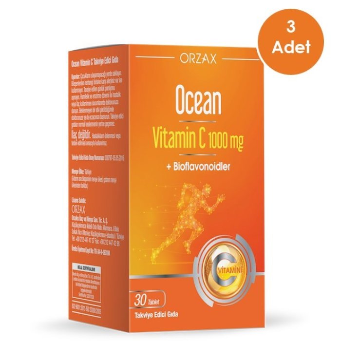 Ocean Vitamin C 1000 Mg 30 Tablet 3Lü