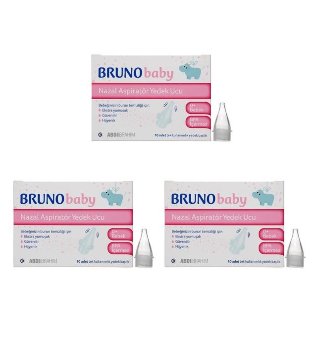 Bruno Baby Nazal Burun Aspiratörü 10'Lu Yedek Uç 3 Adet