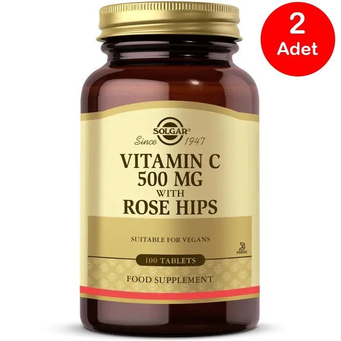 Solgar Vitamin C With Rose Hips 100 Tablet 2 Adet