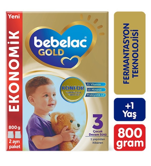 Bebelac Gold 3 Devam Sütü 800 Gr 3 Adet
