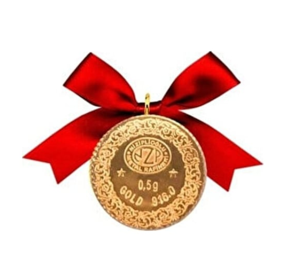 NZP Gold Yarım Gram 22 Ayar Kulplu Altın